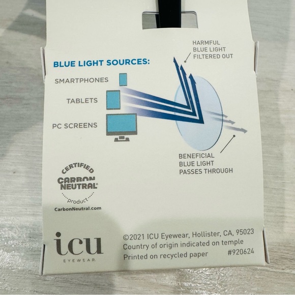 ICU Eyewear Screen Vision Blue Light Filtering Glasses, 
Large Oval - Picture 5 of 16